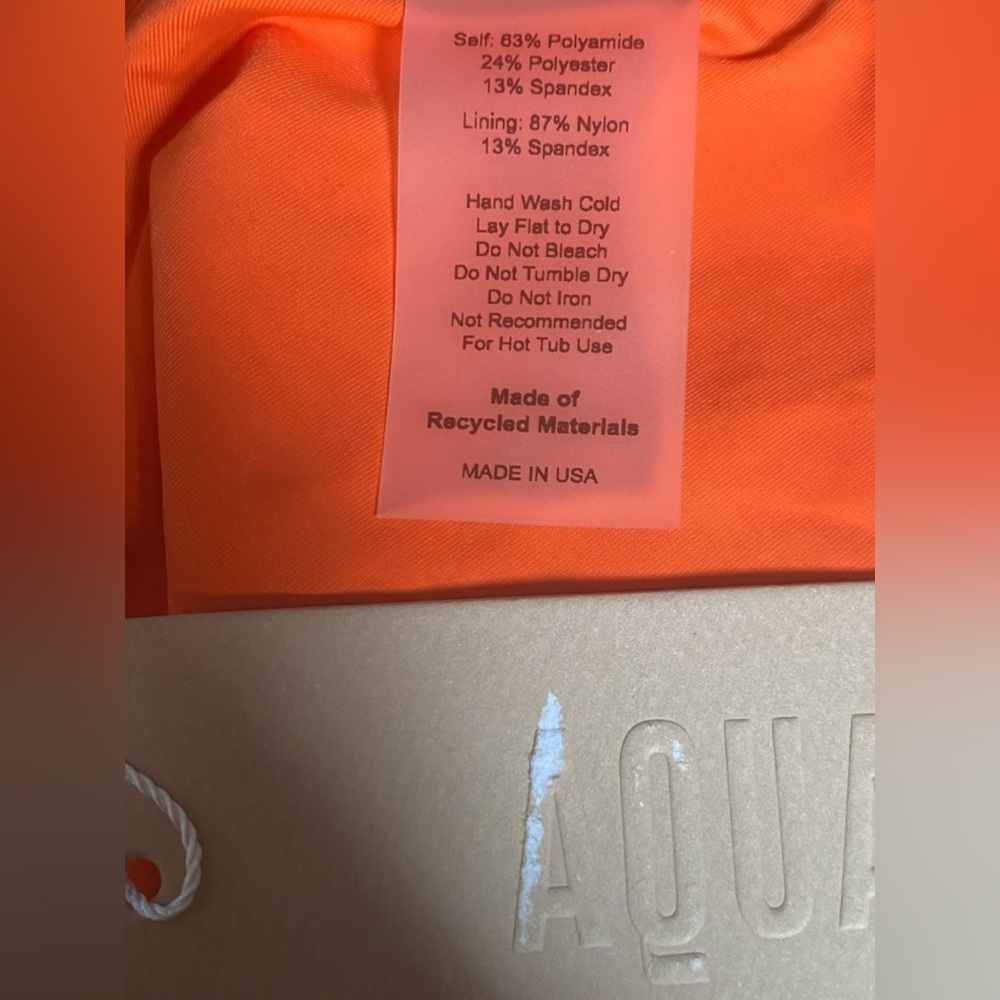 NWT Aquari Mirage One Piece Swimsuit in Tangerine Medium - Picture 6 of 7